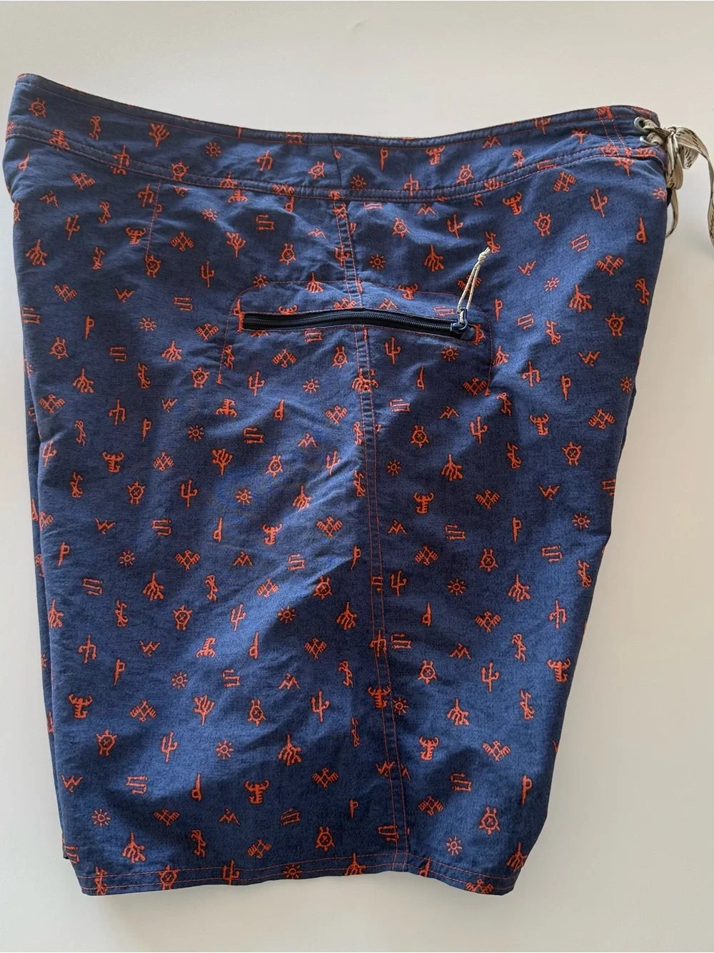 Patagonia Mens Board Shorts Blue Orange Southwest Desert Print Swim Trunks 36